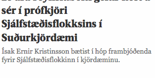 Vel gert, Vísir